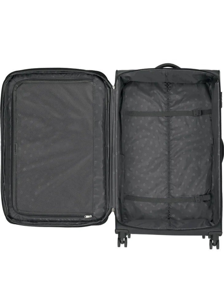 Wenger Beaumont Lite 80 Cm Medium 4-Double Wheeled Softside Expandable Check-In Luggage Trolley Case - Black - Image 5